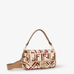 FENDI Baguette® Canvas bag with multicolor FF embroidery - Image 4